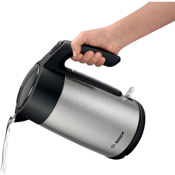 Bosch TWK7L460, Kettle, 2000-2400 W, 1.7 l,  Cup indicator, Triple safety function, Stainless steel