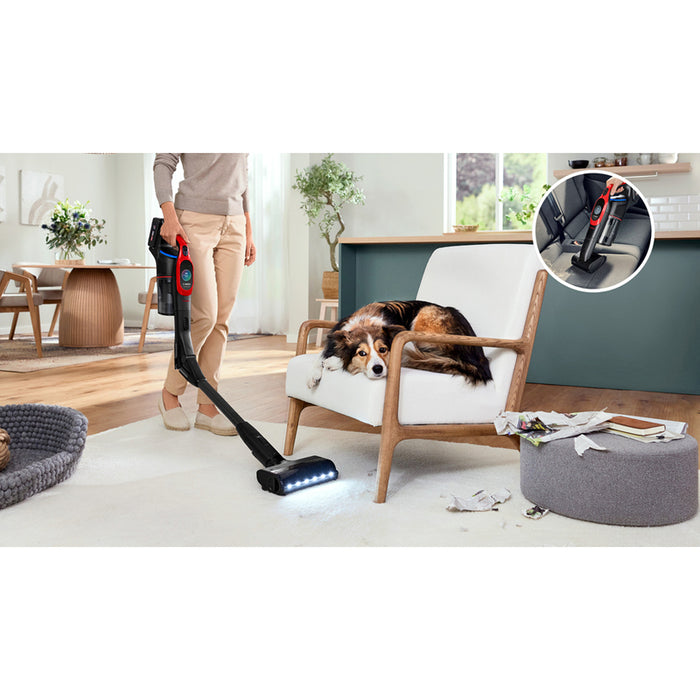 Bosch BCS1041PET stick vacuum/electric broom Battery Dry HEPA Bagless 0.4 L 23.5 W Black, Red 4 Ah