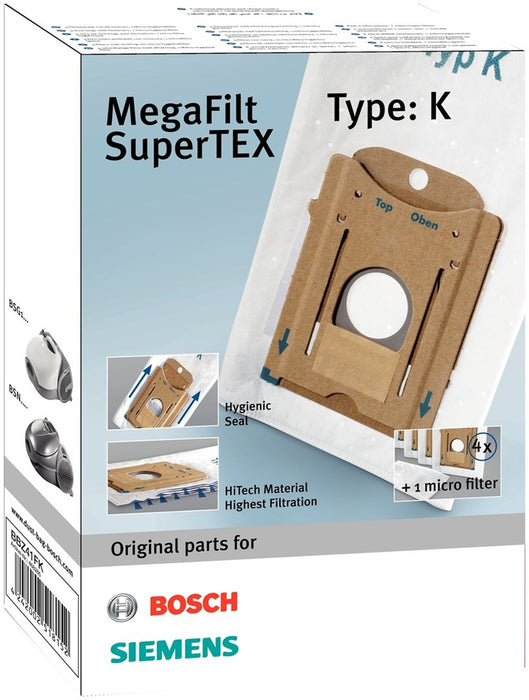 Bosch BBZ41FK, Set of vacuum cleaner bags MEGAfilt Supe