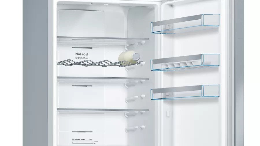 Bosch Serie 4 KGN397IEQ fridge-freezer Freestanding 368 L E Stainless steel