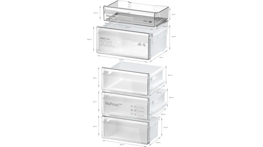 Bosch Serie 4 KGN362IDF fridge-freezer Freestanding 321 L D Stainless steel