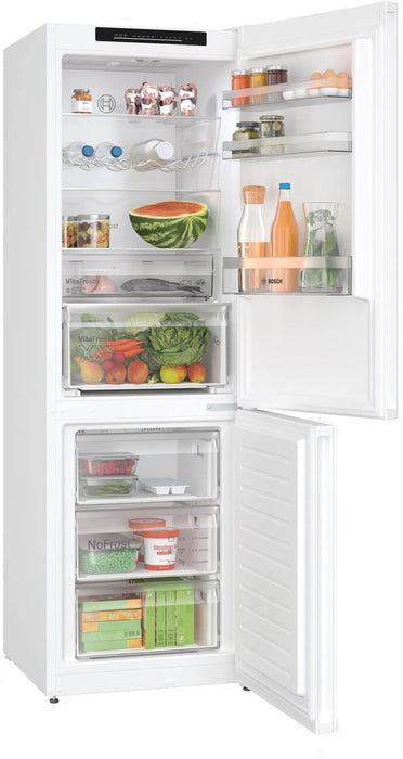 Bosch Serie 4 KGN362WDF fridge-freezer Freestanding 321 L D White