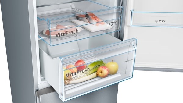 Bosch Serie 4 KGN39VIEB Fridge-Freezer Freestanding 368 L E Stainless Steel