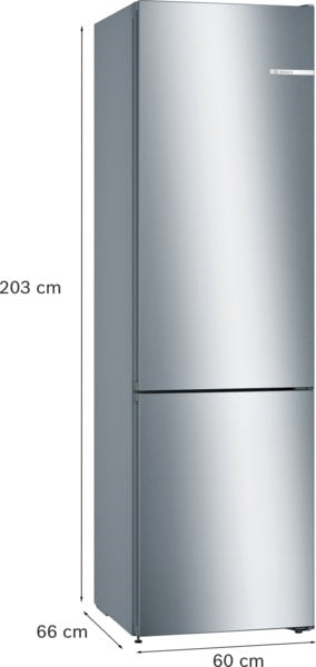 Bosch Serie 4 KGN39VIEB Fridge-Freezer Freestanding 368 L E Stainless Steel