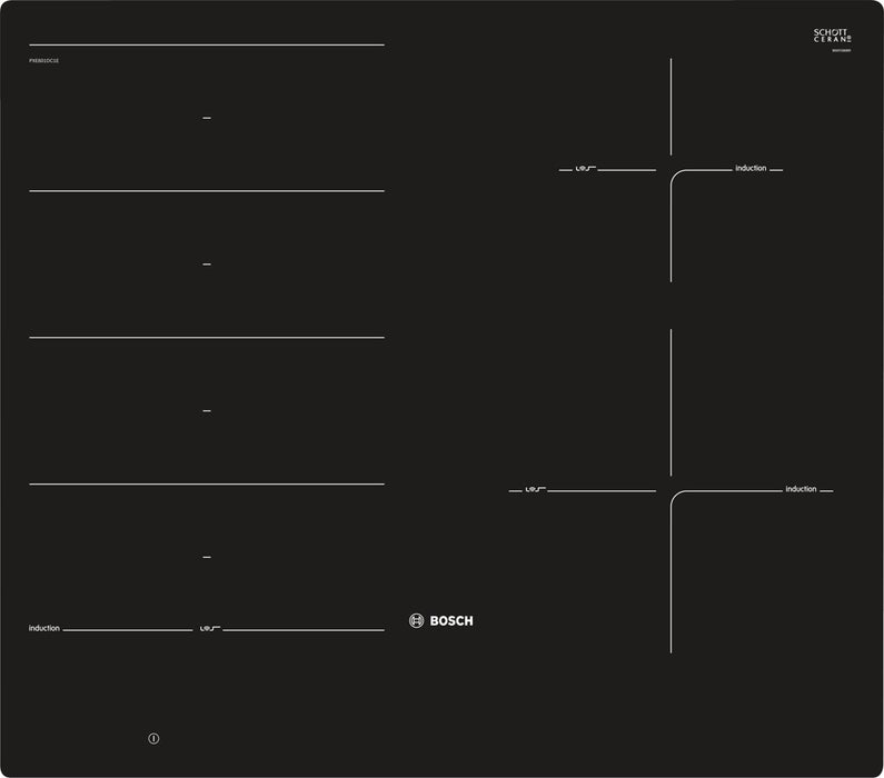 Bosch Serie 8 PXE601DC1E hob Black Built-in Zone induction hob 4 zone(s)