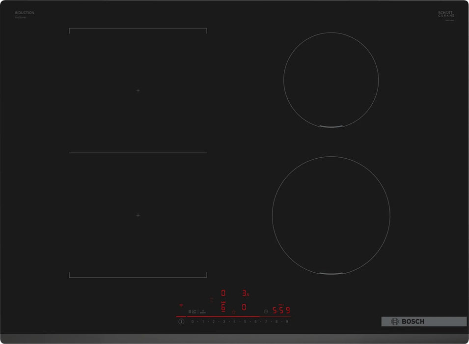 Bosch Serie 6 PVS731HB1E hob Black Built-in 70 cm Zone induction hob 4 zone(s)