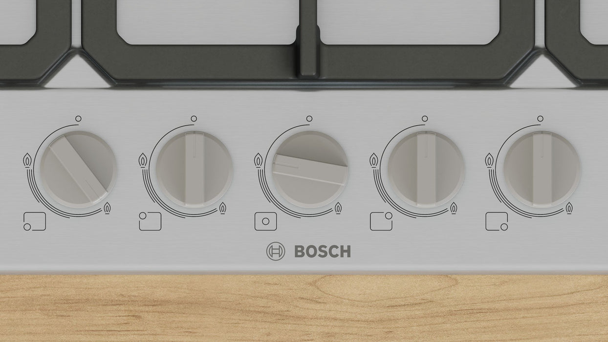 Bosch Serie 4 PGQ7B5K90 hob Stainless steel Built-in 75 cm Gas 5 zone(s)