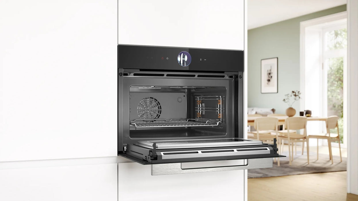 Bosch CMG7361B1 SER8 Compact combi microwave oven, EcoClean back, 20 HM, TFT-touchdisplay