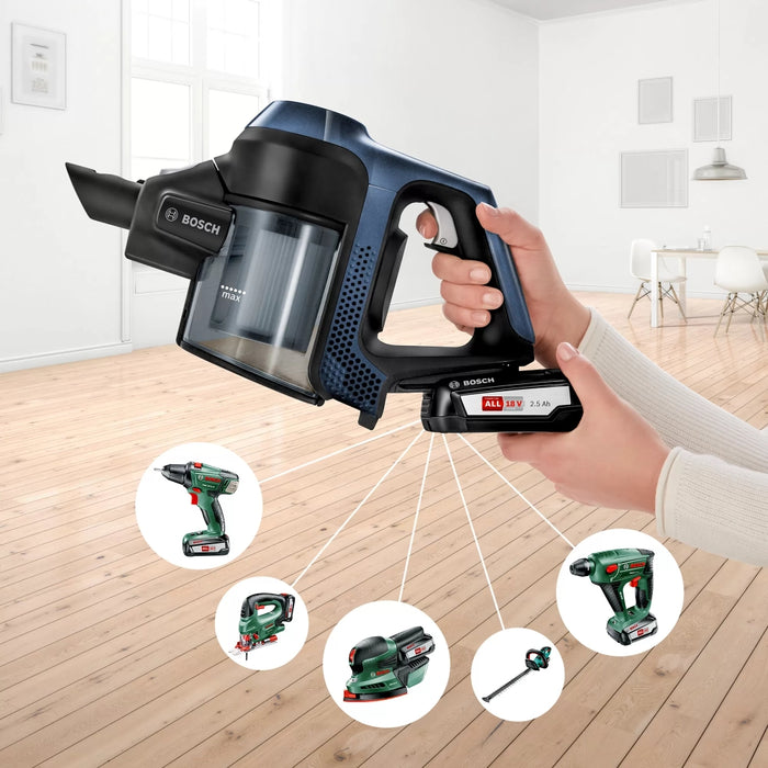 Bosch Serie 6 BCS611P4A stick vacuum/electric broom Battery Dry Hygiene Filter Bagless 0.3 L Black 2.5 Ah