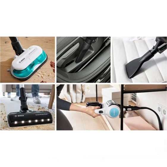 Battery vacuum cleaner BOSCH Unlimited 7 ProHygienic Aqua White BCS71HYG2