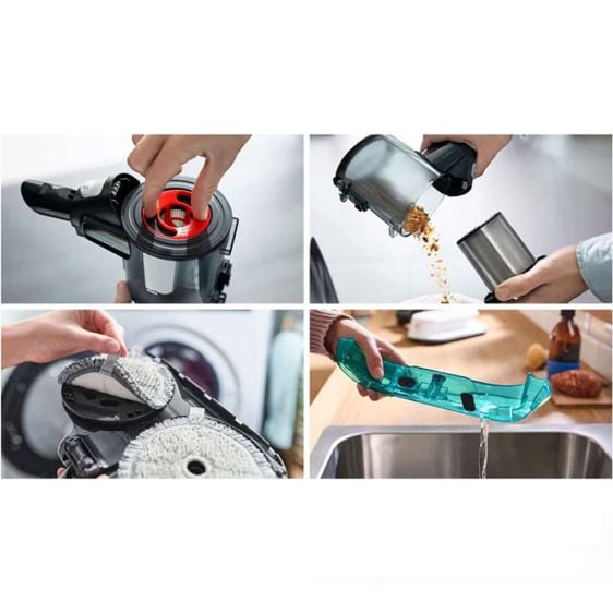Battery vacuum cleaner BOSCH Unlimited 7 ProHygienic Aqua White BCS71HYG2