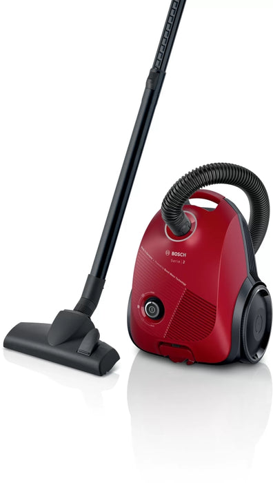 Bosch BGBS2RD1, Vacuum cleaner with bag Red, Series 2