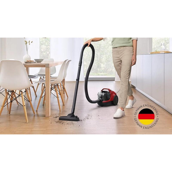 Bosch BGC21X350, SER4 Bagless vacuum cleaner, 750 W, 2.0 L, 78 dB(A), Red