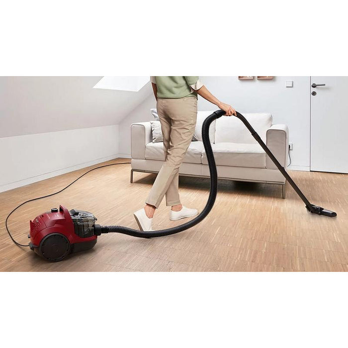 Bosch BGC21X350, SER4 Bagless vacuum cleaner, 750 W, 2.0 L, 78 dB(A), Red