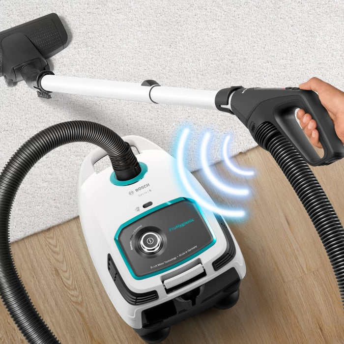 Bosch BGL6HYG1 Series 6, Vacuum cleaner with bag, 4l, ProHygienic, Remote control, UltraAllergy filter, White