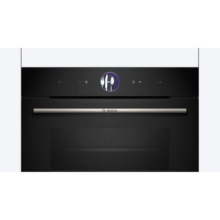 Bosch CSG7364B1, SER8, Compact steam oven, 60 x 45 cm, 47 l, Perfect Steam, Steam Plus function, Added Steam function, Home Connect, Black