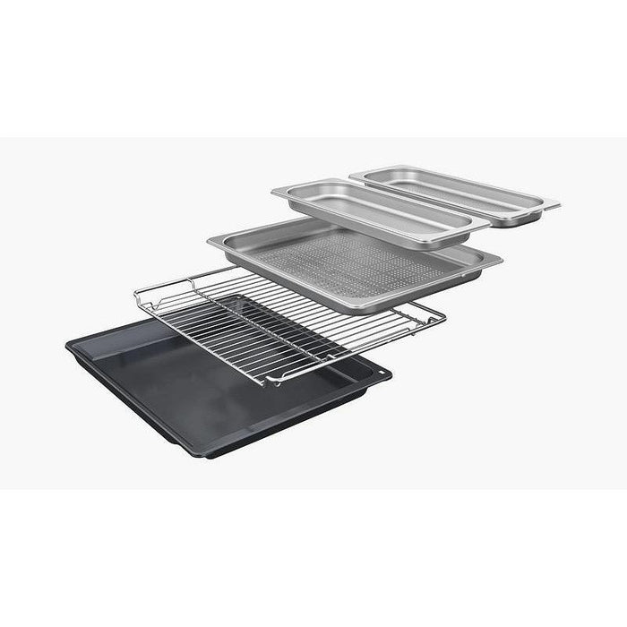 Bosch CSG7364B1, SER8, Compact steam oven, 60 x 45 cm, 47 l, Perfect Steam, Steam Plus function, Added Steam function, Home Connect, Black