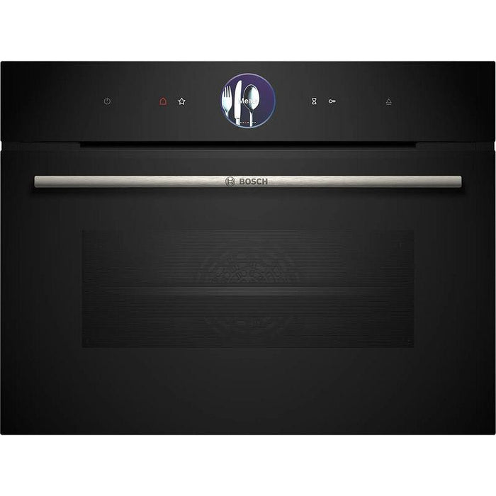 Bosch CSG7364B1, SER8, Compact steam oven, 60 x 45 cm, 47 l, Perfect Steam, Steam Plus function, Added Steam function, Home Connect, Black