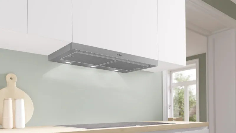 Bosch DFS097A51, Telescopic Aspirator, Semi-built-in, 90 cm, Energy class A, 397 m3/h, 53 dB, LED display, Silver metallic