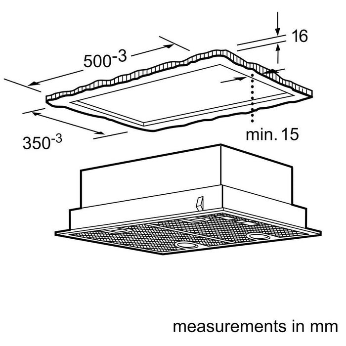 Built-in hood BOSCH DHL555BL