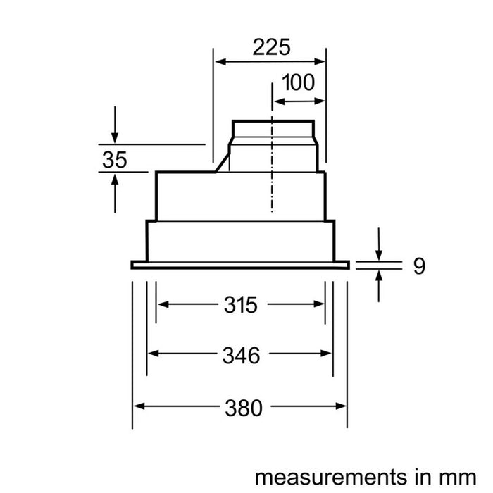 Built-in hood BOSCH DHL555BL