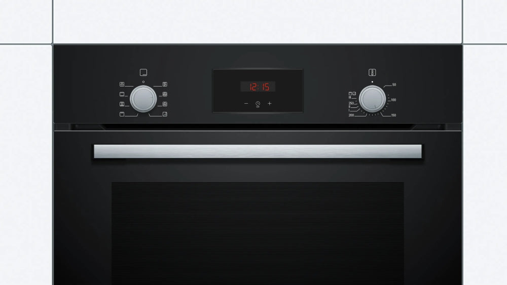 Bosch HBF153BB0, SER2, 3D HotAir, EcoClean Direct, 66 l, LED display with sinking buttons, Energy efficiency A, Black