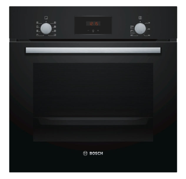 Bosch HBF153BB0, SER2, 3D HotAir, EcoClean Direct, 66 l, LED display with sinking buttons, Energy efficiency A, Black