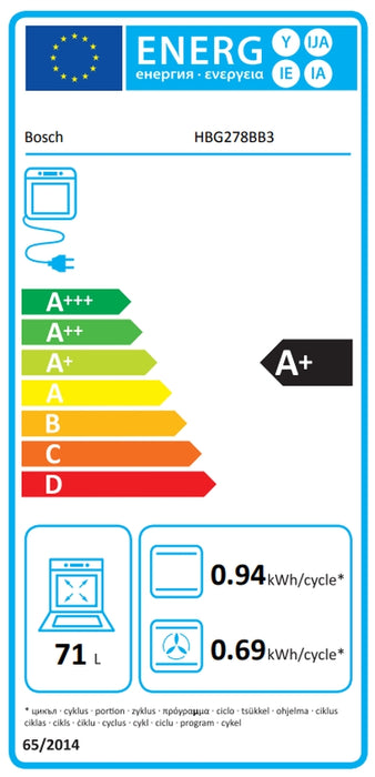 Bosch HBG278BB3, SER6, Oven A+, Pyro+Hydro, 10 HM, AutoPilot 30, SoftClose&SoftOpen, Air Fry tray, black/inox