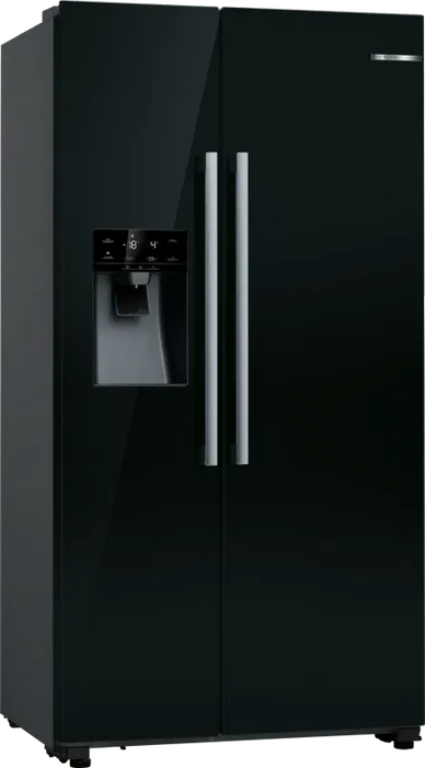 BOSCH side-by-side fridge freezer KAD93ABEP, 562 l, NoFrost, 178.7 x 90.8 cm black