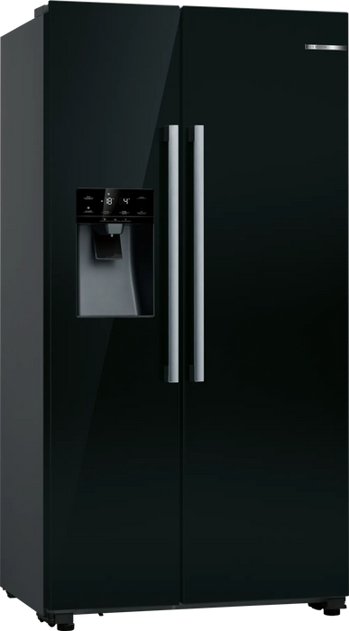 Refrigerator with freezer BOSCH side-by-side KAD93ABEP, 562 l, NoFrost, 178.7 x 90.8 cm black