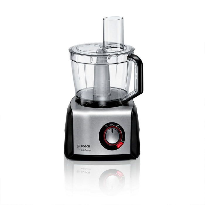 BOSCH MC812M844, Food processor, MultiTalent 8, 1250 W, add.Tritan blender, Citrus press, Dough Tool, Whisk, Black -Brushed stainless steel