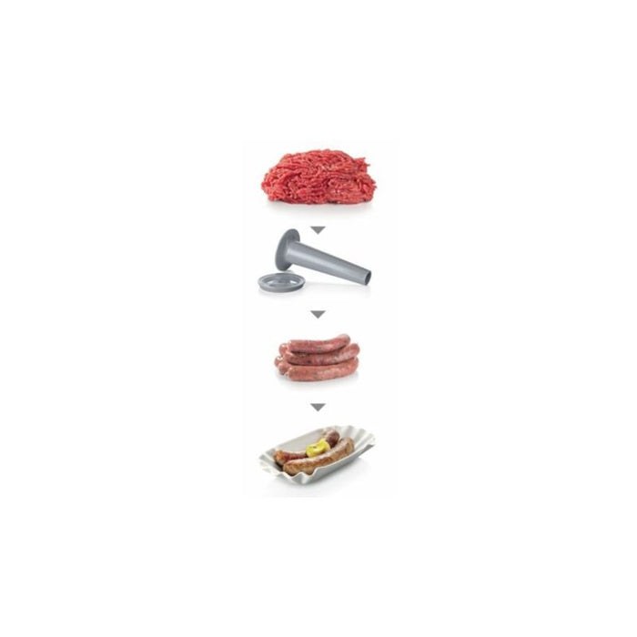 Bosch MFW67440, Meat mincer, ProPower 2000W, 3,5 kg/min, nr. 8, 3 sieves, kebbe attachment, shredder with 2 drums, reverse function