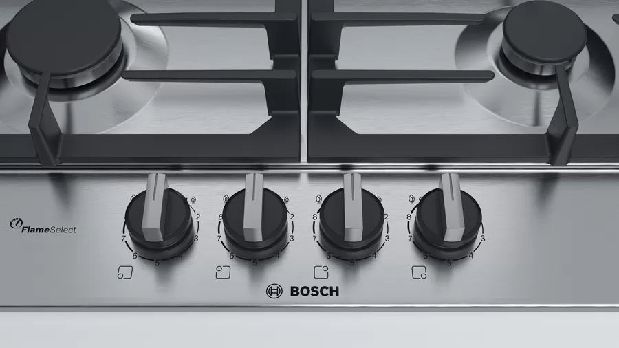 Bosch PCP6A5B90 SER6, Gas hob, FlameSelect, Inox
