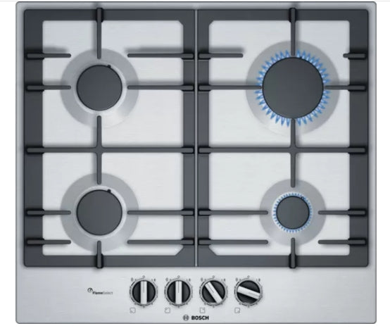 Bosch PCP6A5B90 SER6, Gas hob, FlameSelect, Inox
