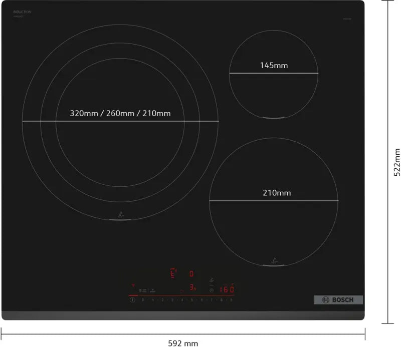 Built-in hob BOSCH PID631HC1E, induction
