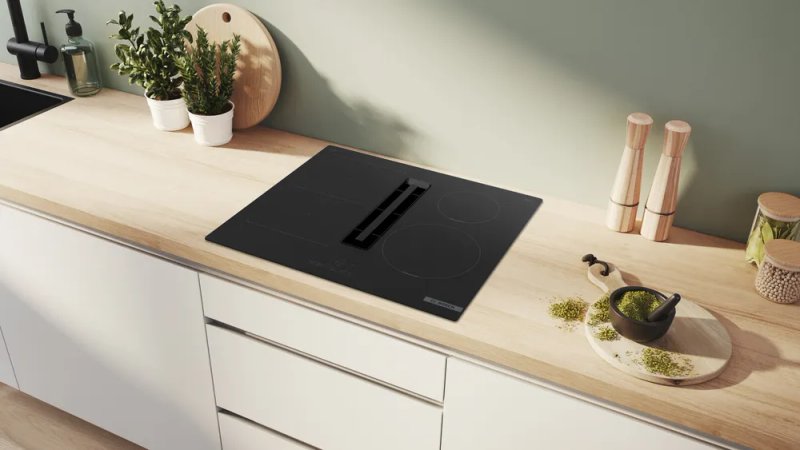 Induction hob with built-in ventilation BOSCH PVS611B16E