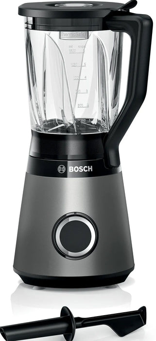 Bosch MMB6172S Series 4, VitaPower Blender, 1200 W, Glass ThermoSafe jug 1.5 l, Two speed settings and pulse function, ProEdge stainless steel blades made in Solingen, Silver