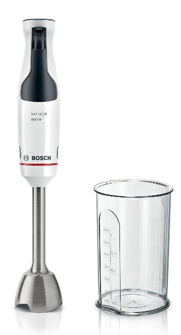Bosch MSM4W410, SER4, Blender, ErgoMaster, 800 W, Dynamic Speed Control, QuattroBlade System, Included Blender & Measuring cup, White