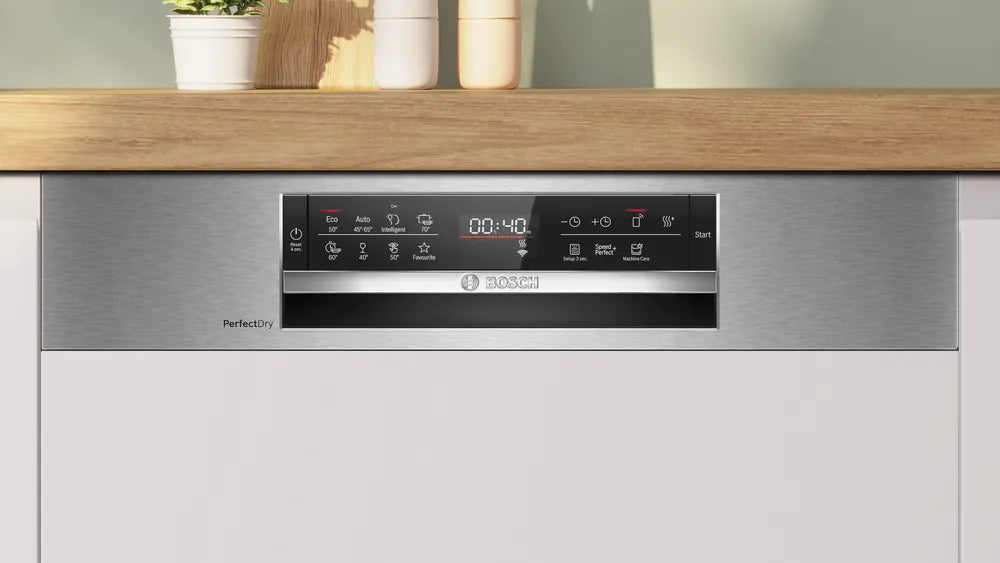 Bosch SMI6ZCS16E, SER6, Intelligent dishwasher integrated, B, Zeolith,  9,0l, 14ps, 8p/5o, 40dB(B), Silence 39dB, 3rd drawer, Extra Clean Zone, display, PerfectDry, HC, interior light