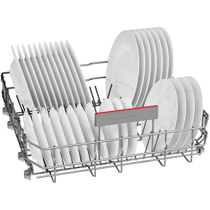 Bosch SMS46KW02E, SER4, Free-standing dishwasher, E, Polinox, 9,5l, 13ps, 6p/4o, 46dB(C), 3rd drawer, Rackmatic, white, w/o HC