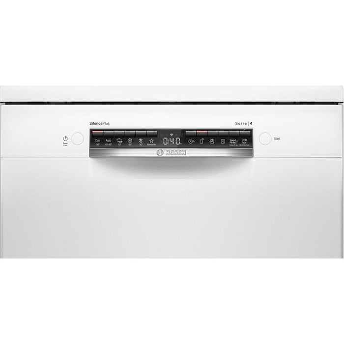 Bosch SMS4EMW06E SER4 Free-standing dishwasher, B, EcoDrying, 9,0l, 14ps, 6p/5o, 42dB(B), Silence 41dB, 3rd drawer, Rackmatic, white, HC