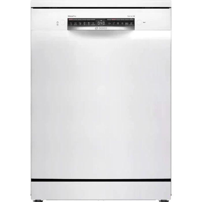 Bosch SMS4EVW08E, SER4, Free-standing dishwasher, B, EfficientDry, Polinox, 9,0l, 14ps, 6p/5o, 44dB(B), Silence 43dB, 3rd drawer, Rackmatic, white, HC