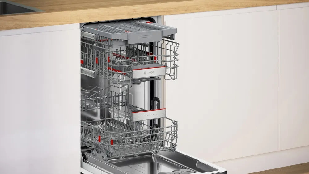 Bosch SPI6EMS21E, SER6, Dishwasher integrated 45cm, B, EfficiendDry, 8,7l, 10ps, 8p/5o, 44dB(B), 3rd drawer, Rackmatic, HC, interior light