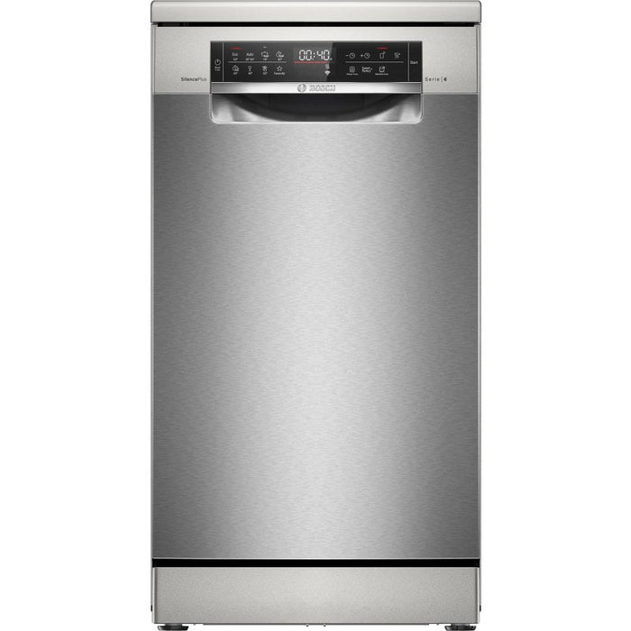 Bosch SPS6EMI21E, SER6, Free-standing dishwasher 45cm, B, EfficientDry, 8,7l, 10ps, 8p/5o, 43dB(B), Silence 43dB, 3rd drawer, inox, interior light, HC