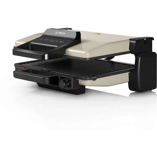 Bosch TCG3302, Contact grill 3 in 1, 2000 W,  Removable aluminum grill plates with non-stick ceramic coating, silver