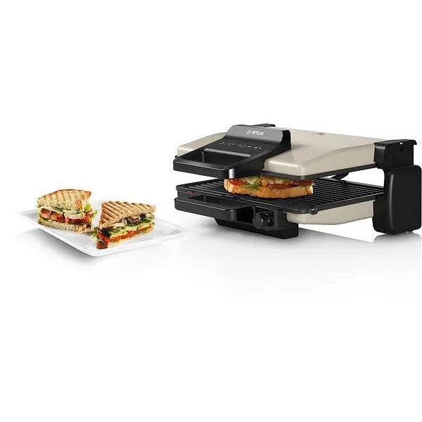 Bosch TCG3302, Contact grill 3 in 1, 2000 W,  Removable aluminum grill plates with non-stick ceramic coating, silver
