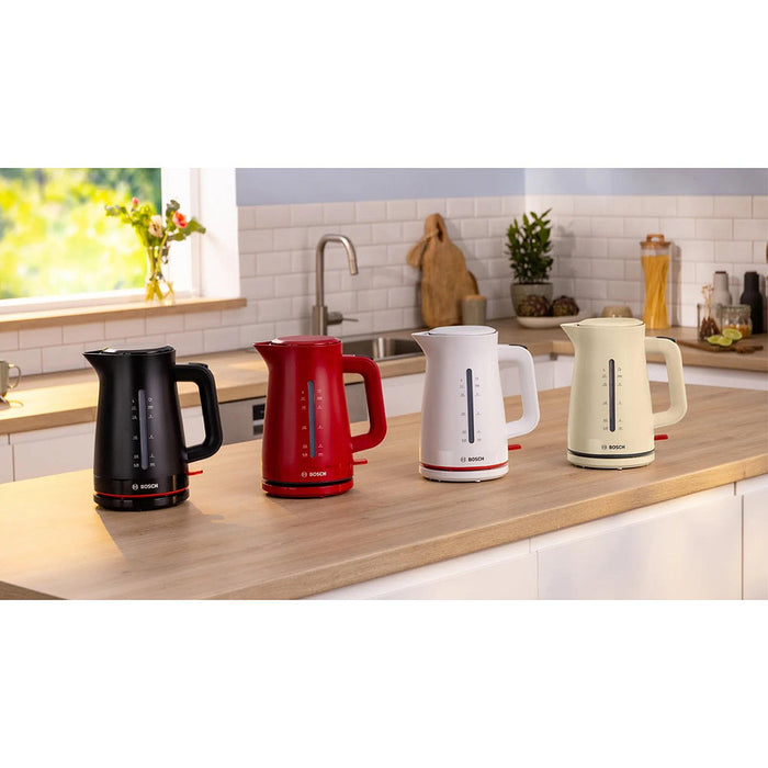 Bosch TWK3M123, MyMoment Plastic Kettle, 2400 W, 1.7 l, Cup indicator, Limescale filter, Triple safety function, Black