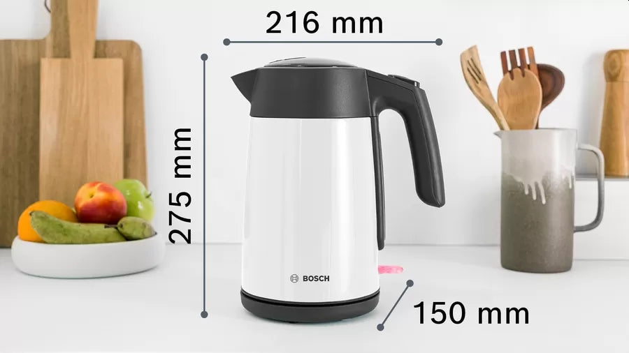 Bosch TWK7L461, Kettle, 2400 W, 1.7 l, White