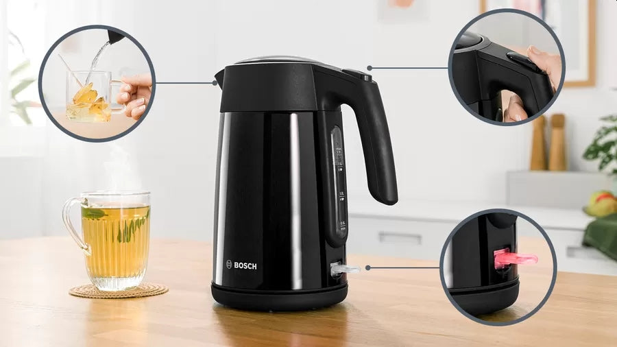 Bosch TWK7L463, Kettle, 2400 W, 1.7 l, Black