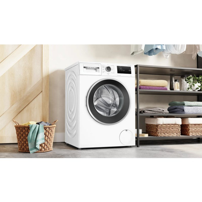 Bosch WAN2806NBY, SER4, Washing machine 8kg, A, 1400rpm, 51/72dB(A), Iron Assist, waveDrum 65l, 4 options, silver-blackgrey door